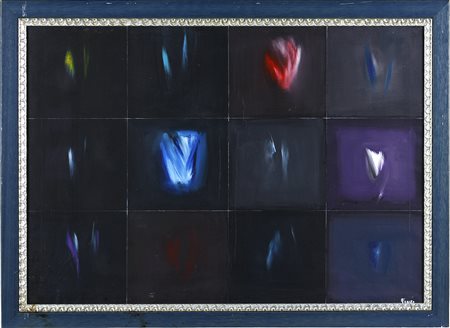 Ennio Finzi (1931) Senza titolo Tecnica mista su carta intelata cm 70x100...