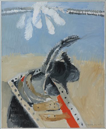 Alberto Gianquinto (1929-2003) Senza titolo, 1968 Olio su cartone telato cm...