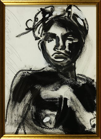 Luciano Castelli (1951) Senza titolo Tecnica mista su cartoncino cm 35x25...