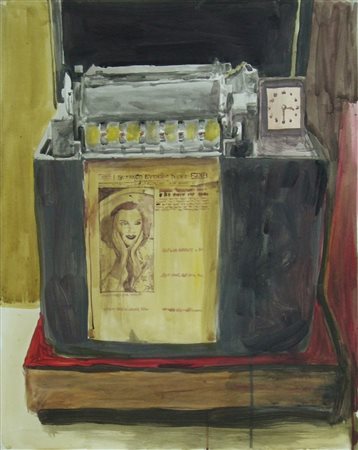 Tony Oursler (1957) Fax up, 2002 Acquerello e tempera su carta cm. 60x48...