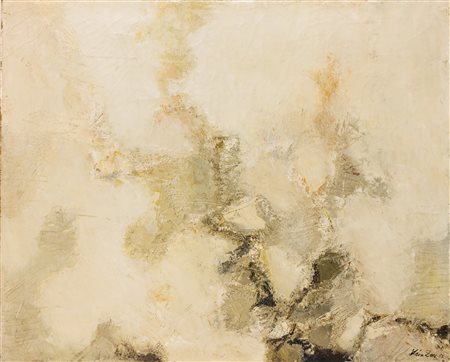 Leon Zack (1892-1980) Senza titolo, 1956 Olio su tela cm 80x100 Firma in...