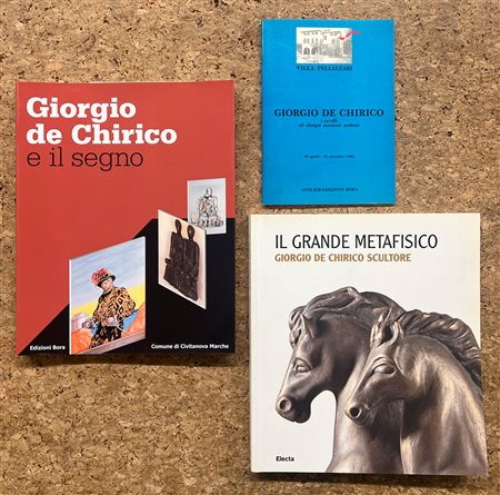 GIORGIO DE CHIRICO - Lotto unico di 3 cataloghi