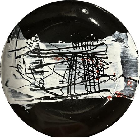 SCANAVINO EMILIO GENOVA (GE) 1922 Senza titolo olio su metallo 24,00x24,00...