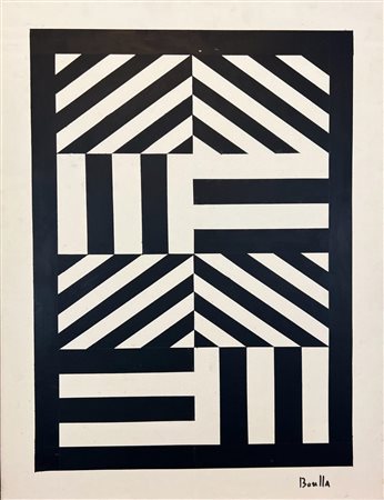 BORELLA ROCCO Genova (Ge) 1920 s.t. 1970 Tecnica mista su carta applicata su...