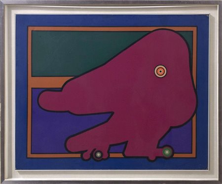Renato Volpini, Senza titolo, 1967, olio su tela, cm 80x100