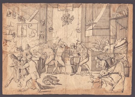 Pier Leone Ghezzi (attribuito a) (1674-1755). Operazione cefalica