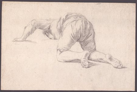 Studio per un uomo inginocchiato, artista veneto del XVIII secolo