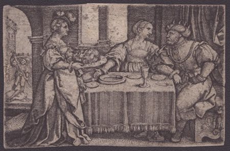 Georg Pencz (1500 ca.-1550). Salomè con la testa del Battista, c.1533