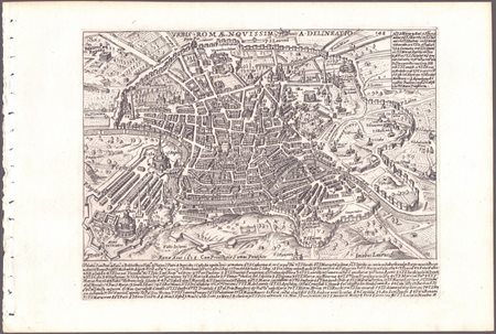 Giacomo Lauro (1560-1645). URBIS ROMAE NOVISSIMA DELINEATIO, 1618