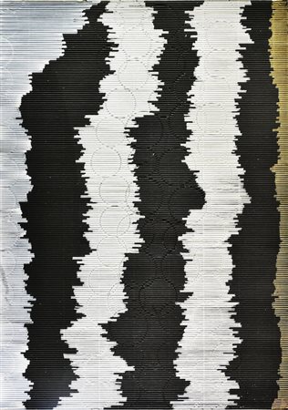 Paolo Masi (1933) SENZA TITOLO, 2006 smalto su cartone, cm 70x50 sul retro:...