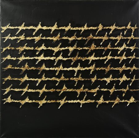 Alfredo Rapetti Mogol (1961) SCRITTURA CONTINUA, 2015 olio su tela, cm 40x40...