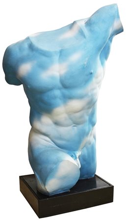 Antonio Carena (1925 - 2010) BUSTO gesso dipinto, cm 94x54x21, su base in...