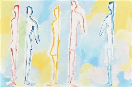 Roberto Barni (1939) SENZA TITOLO, 2014 acrilico su cartoncino, cm 20x30 sul...