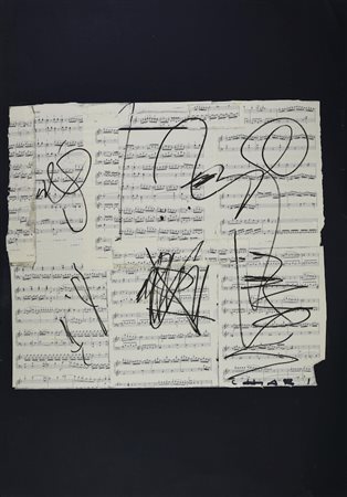 Giuseppe Chiari (1926 - 2007) SENZA TITOLO collage su cartoncino, cm 100x70...