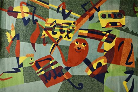 Ugo Nespolo (1941) SENZA TITOLO tappeto, cm 167x240 Manifattura G. Paracchi e C.