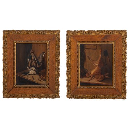 SCUOLA FRANCESE DEI PRIMI DEL '900, Coppia di oli su tela