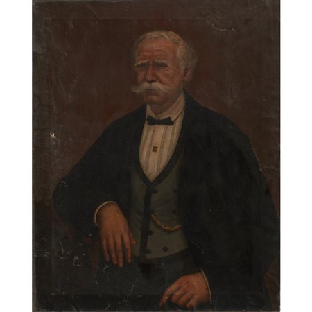 ANONIMO DEL XIX SECOLO, Ritratto maschile, Olio su tela