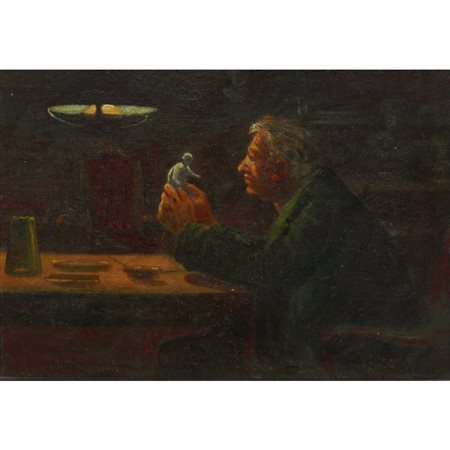 GIUSEPPE MINUTILLA LAURIA, Olio su tela applicata su tavoletta