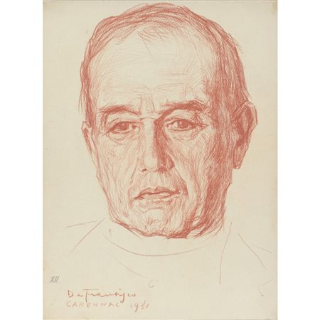 PIETRO DE FRANCISCO, Ritratto maschile, Sanguigna su carta