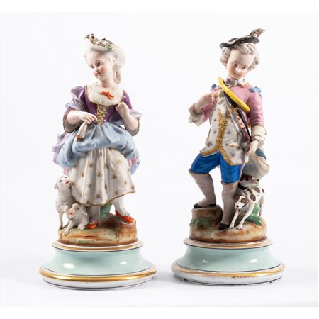 MANIFATTURA FRANCESE DEL XIX SECOLO, Coppia di sculture