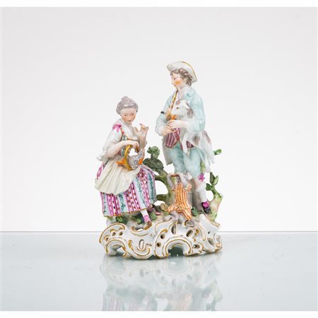 MANIFATTURA DI MEISSEN DEL XIX SECOLO, Gruppo in porcellana