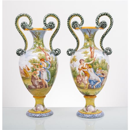 COPPIA DI VASI in ceramica