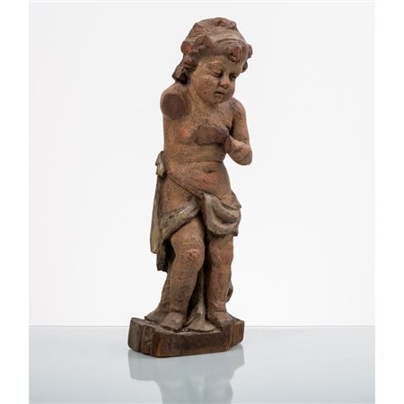 SCULTORE ITALIANO DEL XVIII SECOLO, Putto, Scultura in legno