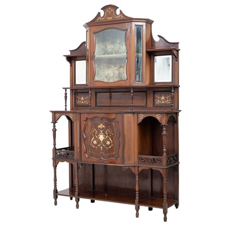 MANIFATTURA INGLESE FINE DEL XIX SECOLO, Etagere con alzata