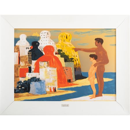 SALVATORE FIUME, Serigrafia a colori su fondo acciaio