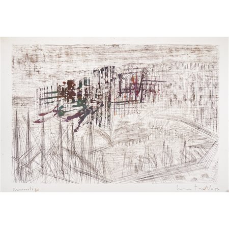 CROCE TARAVELLA, Opera grafica monotipo ritoccata a mano