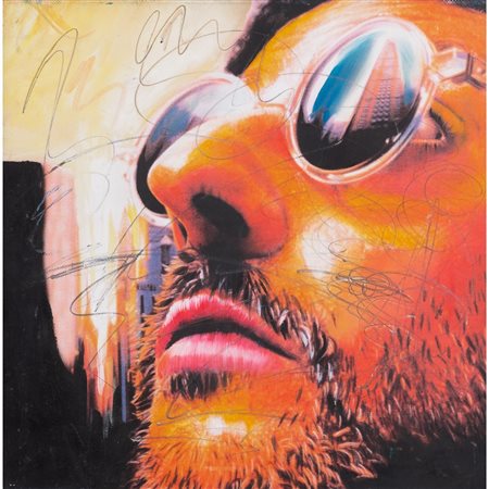 ENRICO MANERA, Portrait of Jean Reno, Olio su tela