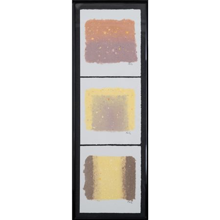 ANTONIO FREILES, Senza titolo, Trittico di oli su carta