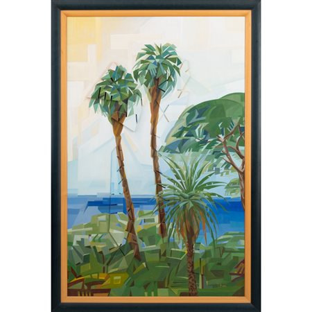 TECLA IRACI, Olio e applicazioni lignee su tavola