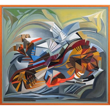 TECLA IRACI, Olio e applicazioni lignee su tavola