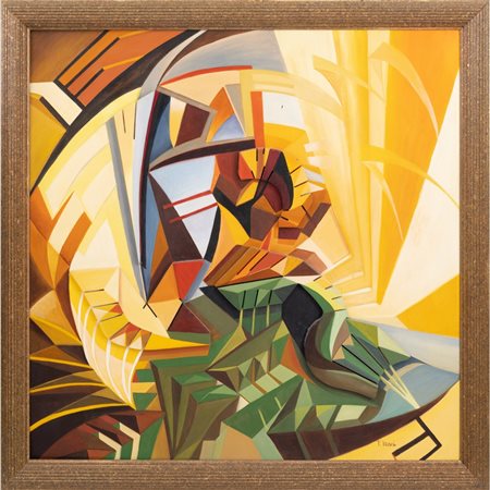 TECLA IRACI, Olio e applicazioni lignee su tavola