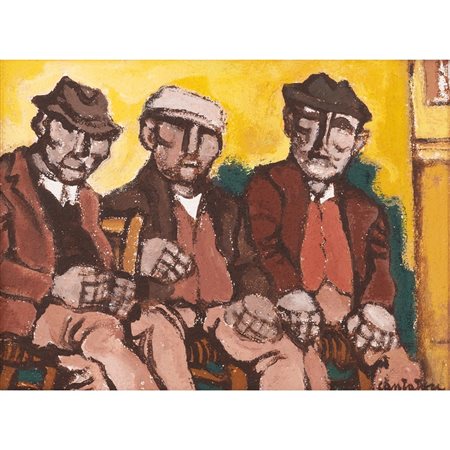 DOMENICO CANTATORE, Figure, Olio su tela