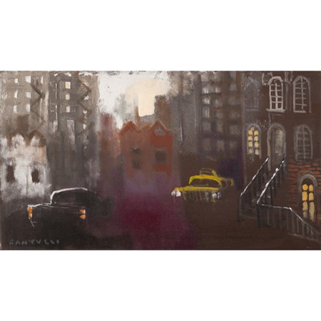 ELIANO FANTUZZI, New York, West Side, Olio su tela