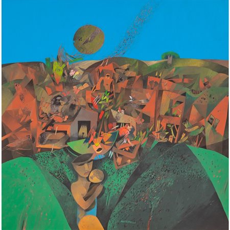 GIGI MARTORELLI, Senza titolo, Olio su tela