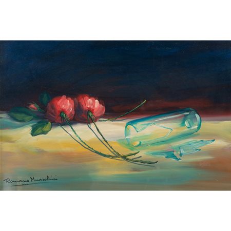 ROMANO MUSSOLINI, Natura morta, Olio su tela
