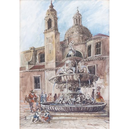 GAETANO BODANZA (detto Klaus), Acquarello su carta