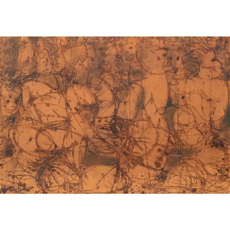 ANGELO NONA, Figura astratta, Tecnica mista su carta