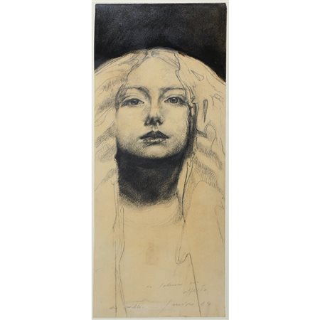 Piero Guccione (Scicli 1935-Modica  2018)  - Donna, 1969