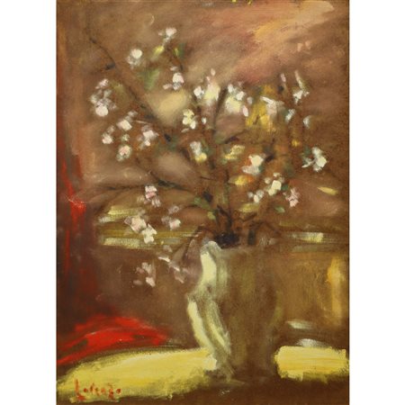 Albino Lorenzo (Tropea 1922-2005)  - Vaso con fiori, 60s/70s