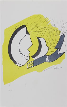 Vaglieri Tino Piatto che si rompe, 1967 litografia su carta, cm. 51x32, es....