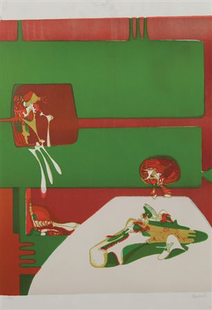 Canuti Nado Senza titolo litografia su carta, cm. 50x70, es. 20/60 firmata in...