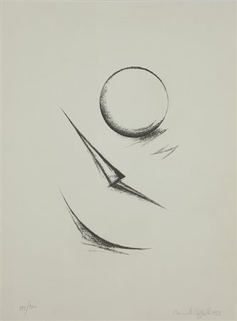 Cappello Carmelo Senza titolo, 1977 litografia su carta, cm. 40x30, es....