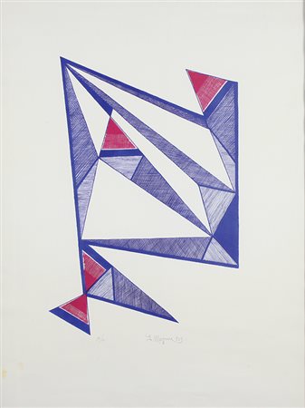 Mazzon Galliano Senza titolo, 1969 litografia su carta, cm 69x52, es. prova...