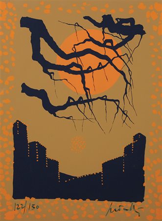 Peverelli Cesare Senza titolo serigrafia su carta, cm. 70x50, es. 122/150...