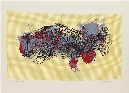 Bacosi Manlio Pesce litografia su carta, cm. 35x50, es. 87/100 firmata in...