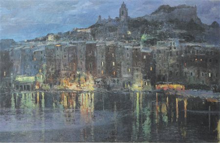 Clerici Portovenere litografia su carta, cm. 70x100, es. 18/100 firmato in...